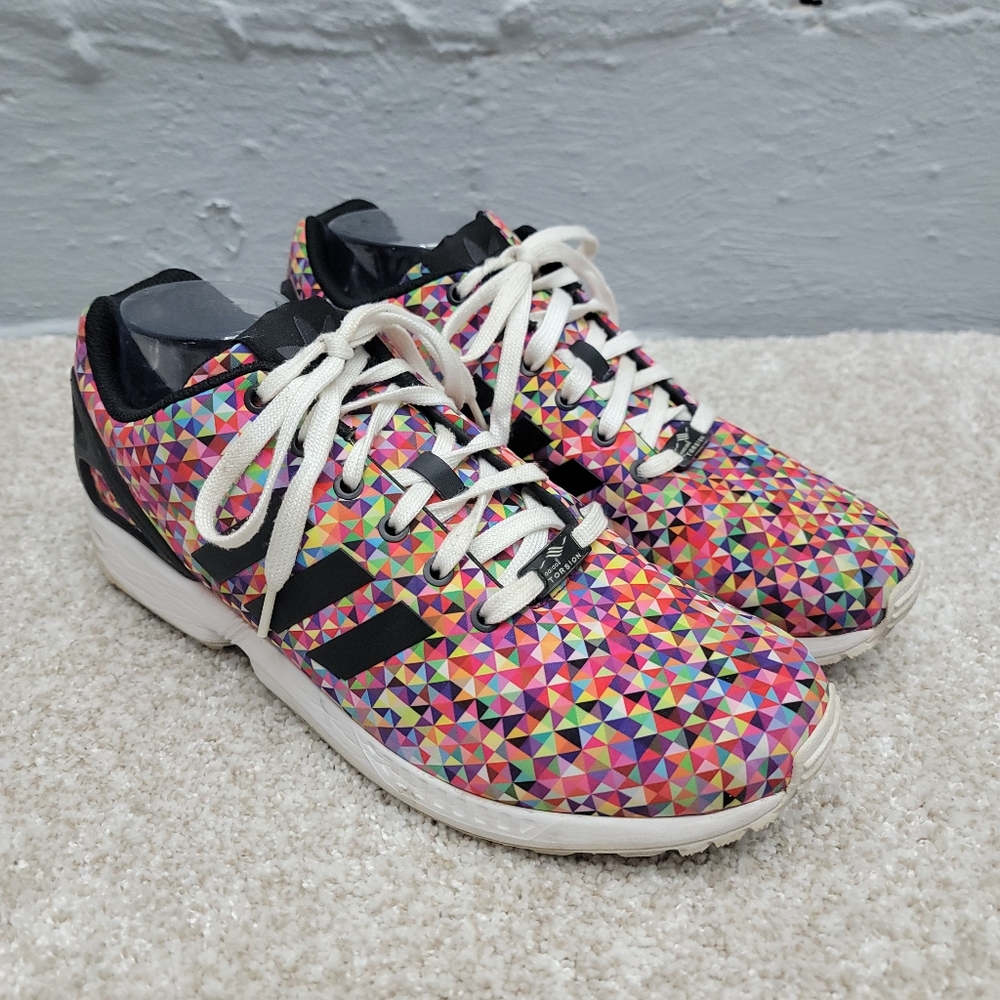 Adidas men's ZX Flux Multi-Color Prism Athletic shoes